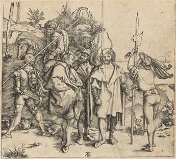 ALBRECHT DÜRER Five Soldiers and a Turk on Horseback.                                                                                            